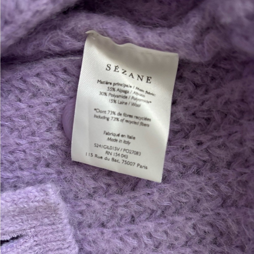 Sezane Emile Cardigan in wisteria - Picture 8 of 8